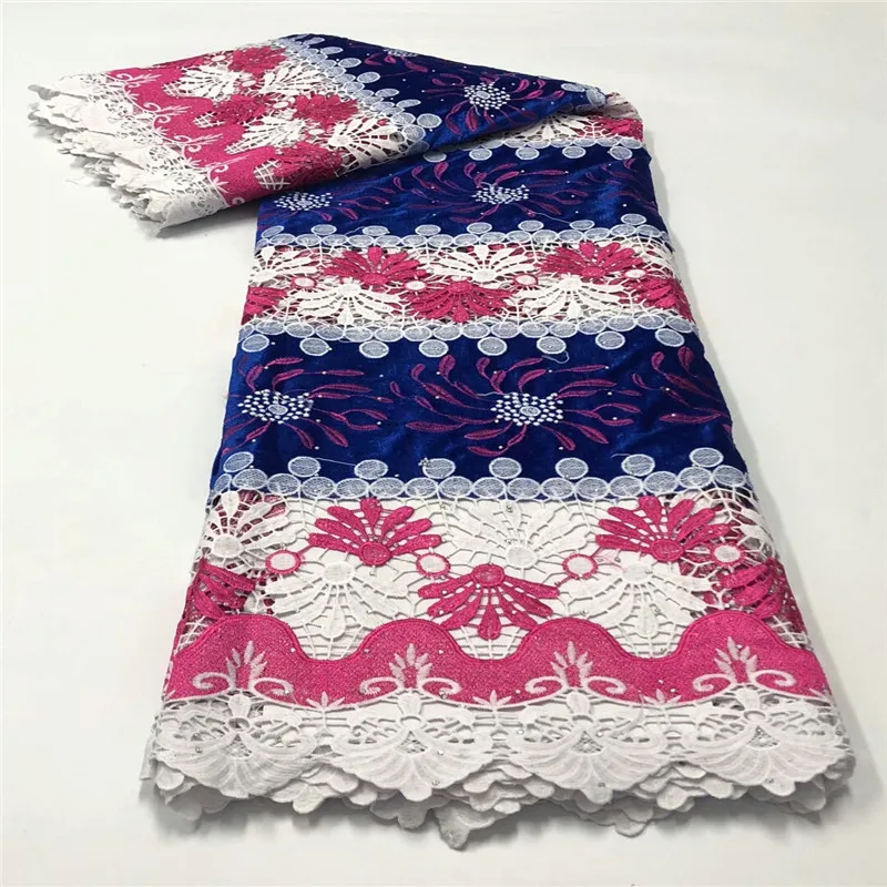 

African Lace Fabric 2020 High Quality Lace Velvet Lace With Stones Nigerian Lace Fabrics For Wedding Dress run66-582