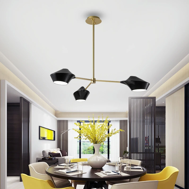 Led Chandelie post Современная Гостиная Скандинавская личность креативный