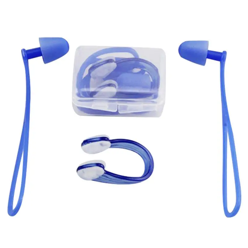 

Soft Silicone Swimming Set Waterproof Nose Clip + Ear Plug Ear Plug Useful Swimming Accessories Water Sports