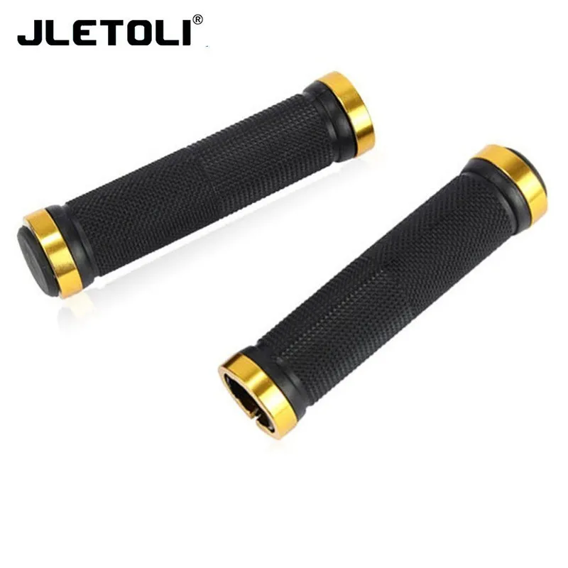 Gold JLETOLI резиновые противоскользящие велосипедные ручки, резиновые дорожные велосипедные ручки для горного велосипеда, ручки для велосипеда, запчасти, 5 цветов - Цвет: Gold