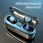 Оригинальный F9 наушники-вкладыши TWS Bluetooth наушники Беспроводной наушники 9D стерео Bluetooth наушники Водонепроницаемый спортивные вакуумные наушники, наушники-вкладыши Наушники