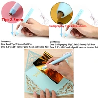 two types heated gold foil pen for making craft designs cards album pen slim handle usb powered on paper leather plastic