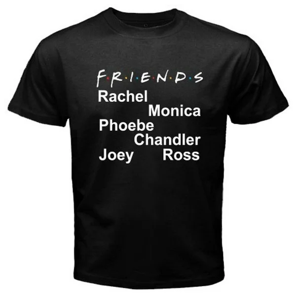 

New FRIENDS TV Series Famous TV Show Men's Black T-Shirt Size S to 4xl