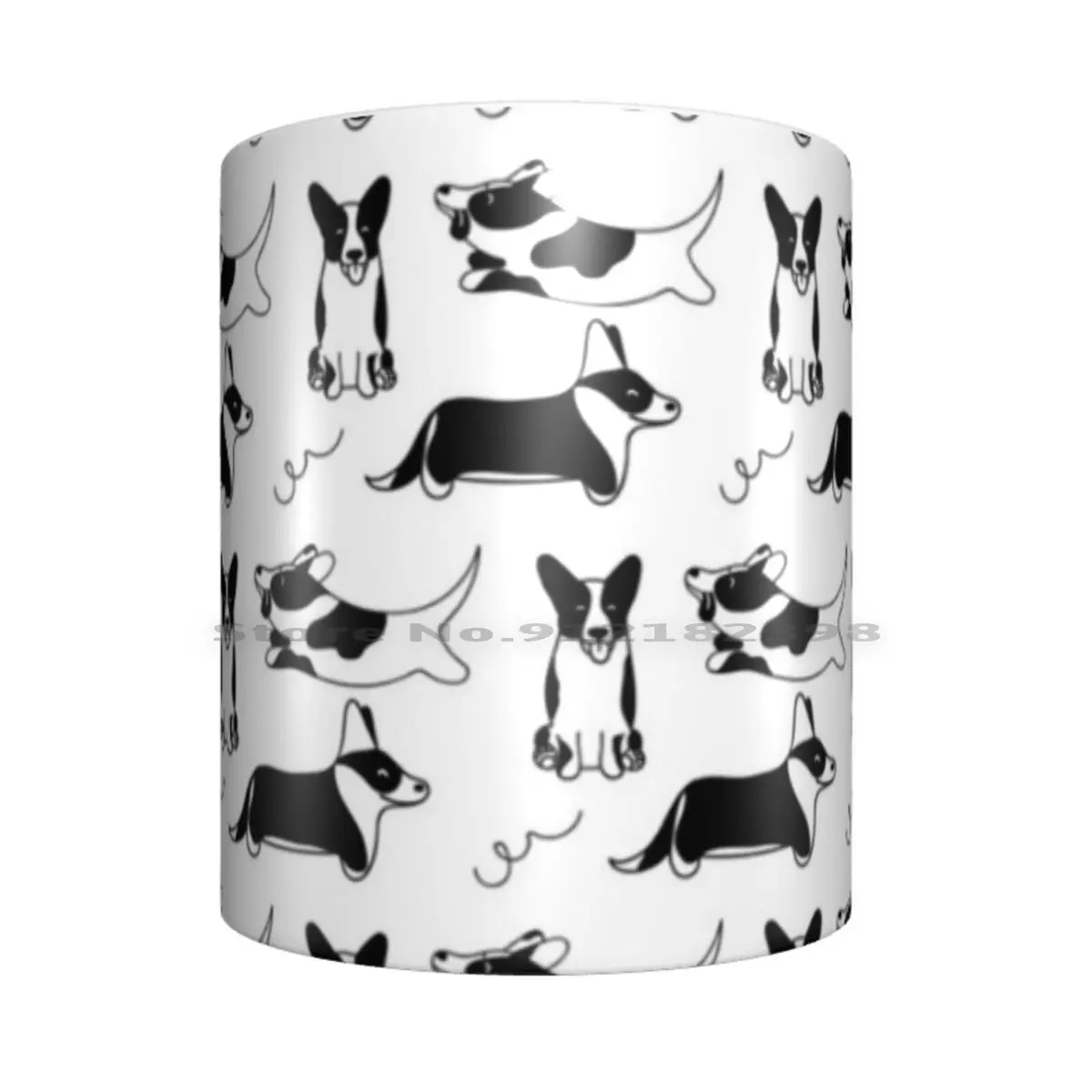 Кардиган Corgi черно-белые керамические кружки кофейные чашки Кружка для молока