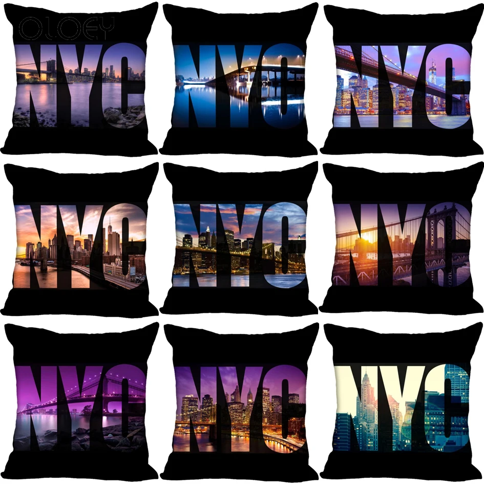 Индивидуальные нью йорк чехол для подушки бруклинский мост квадратный