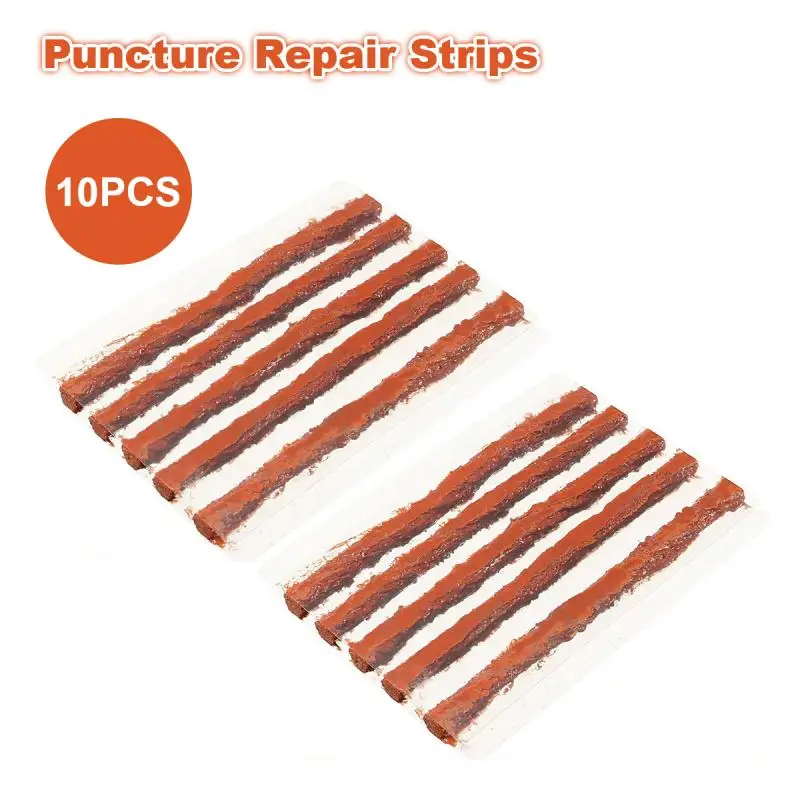 

10pcs Tubeless Tire Repair Strips Auto Motorcycle Tubeless Tire Tyre Wheels Puncture Rubber Strip Tire Repair Tools