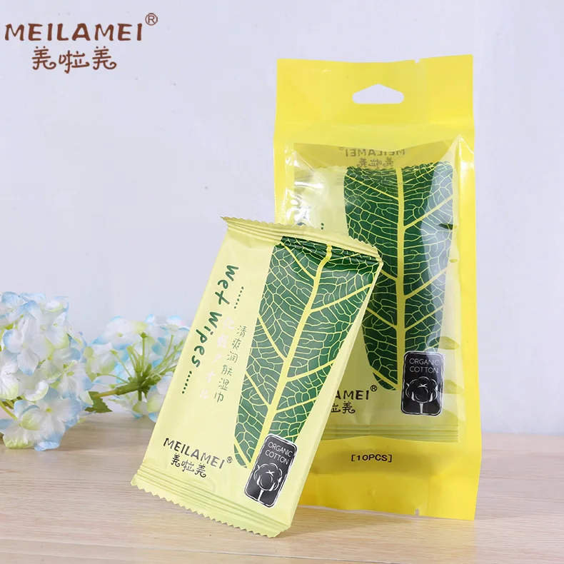 

Skin Care Nonwoven Fabric 10 Pieces Wet Wipe Refreshing Moisturizing Beauty Cleansing E2091