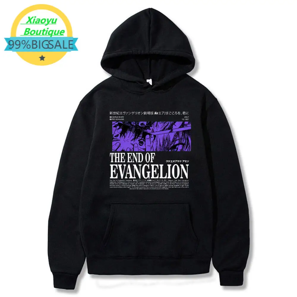 

Anime Hoodie Ayanami Rei Print Sweatshirt Man Autumn Fleece Hoody Fashion Pocket Clothes Pullover Casual Men/Women Harajuku Tops