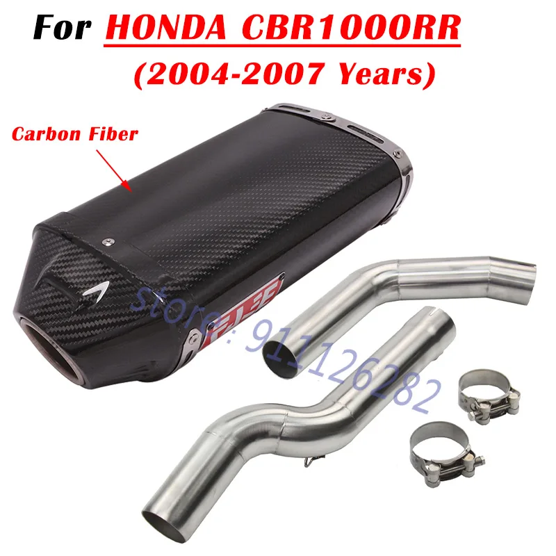 

Для HONDA CBR600RR F5 CBR1000RR 2003 - 2020 мотоциклетный глушитель выхлопных газов, модификация Yoshimura из углеродного волокна со средней соединительной трубой