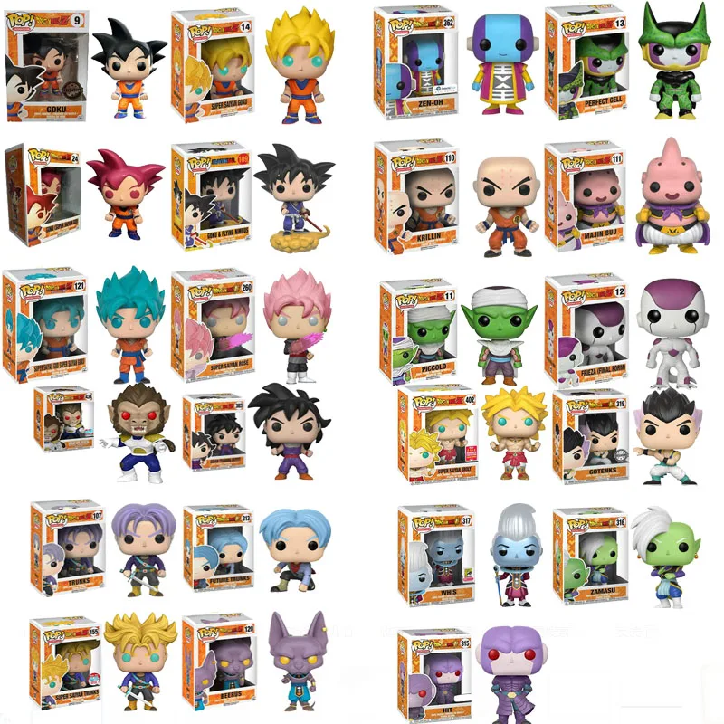 Funko Pop аниме Dragon Ball Z Супер Saiyan Виниловая фигурка Коллекция Модель игрушки для