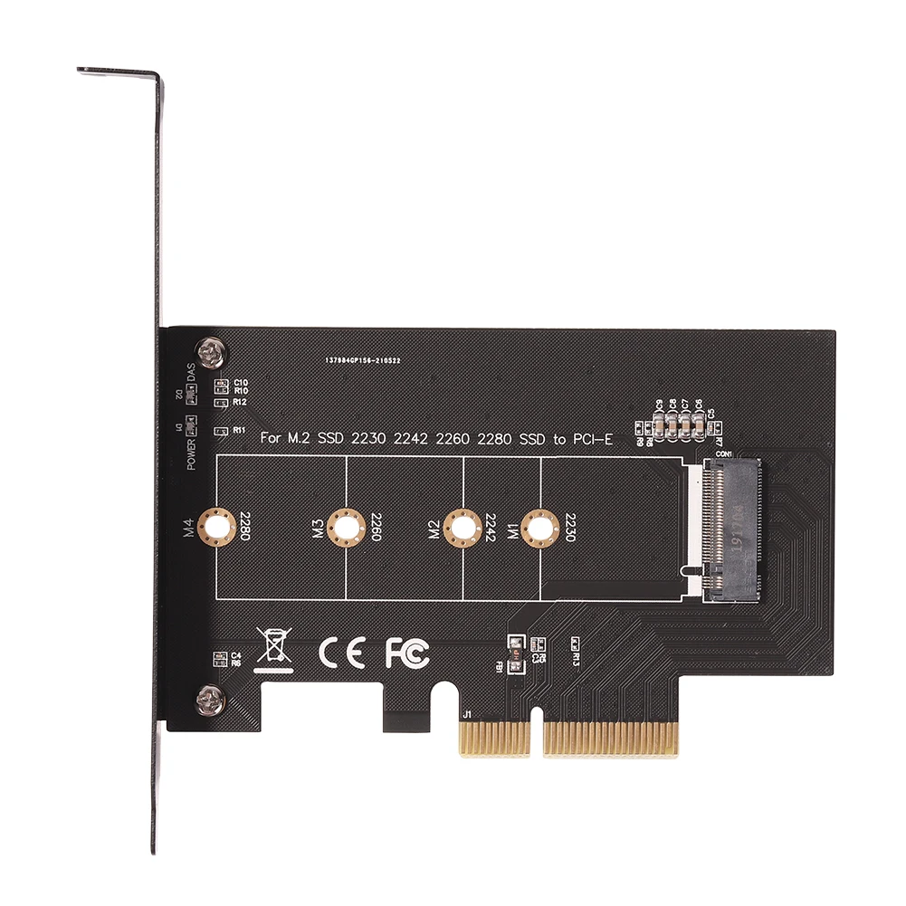 

PCIE 4X к NVMe M Key M.2 SSD адаптер карты PCI Express 3,0 высокоскоростной Расширенный преобразователь карты для NGFF SSD 2230 2242 2260 2280
