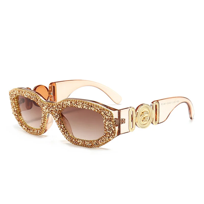 

Brand Luxury Square Rhinestone Sunglasses Ladies Trend New Crystal Sunglasses Ladies Handmade Diamond Glasses Oculos De Sol