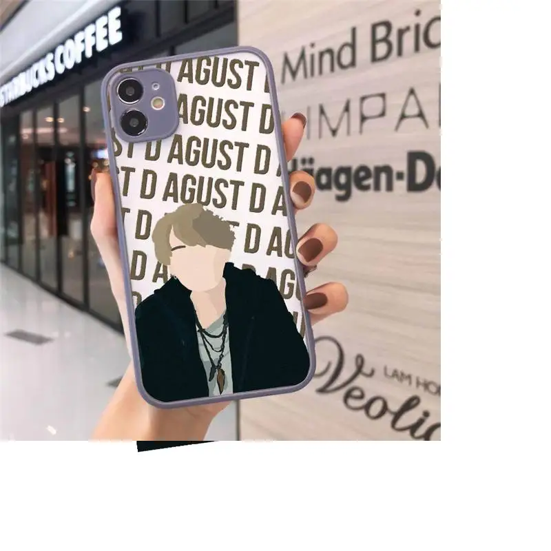 

Agust D suga soft shell Phone Cases matte transparent For iphone 7 8 11 12 plus mini x xs xr pro max cover