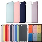 Чехол для IPhone 11 12 Pro X XR XS Max 7 6 6S 8 Plus, роскошный оригинальный мягкий чехол из жидкого силикона, противоударный чехол для телефона