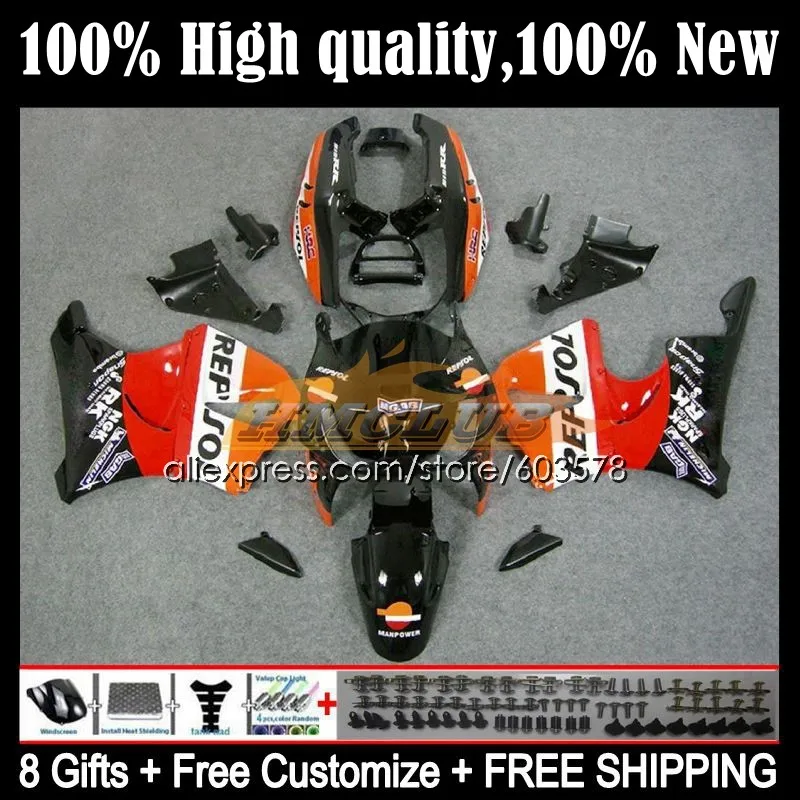 

Body For HONDA CBR 919RR 900RR CBR900 919 RR CC 98-99 95CL.18 CBR919RR CBR919 RR 98 99 CBR900RR 1998 1999 Fairings Repsol black