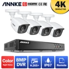 ANNKE FC800 4K Ultra HD 8CH DVR система безопасности с 4X полноцветным ночным видением домашний IP67 комплект наружного видеонаблюдения