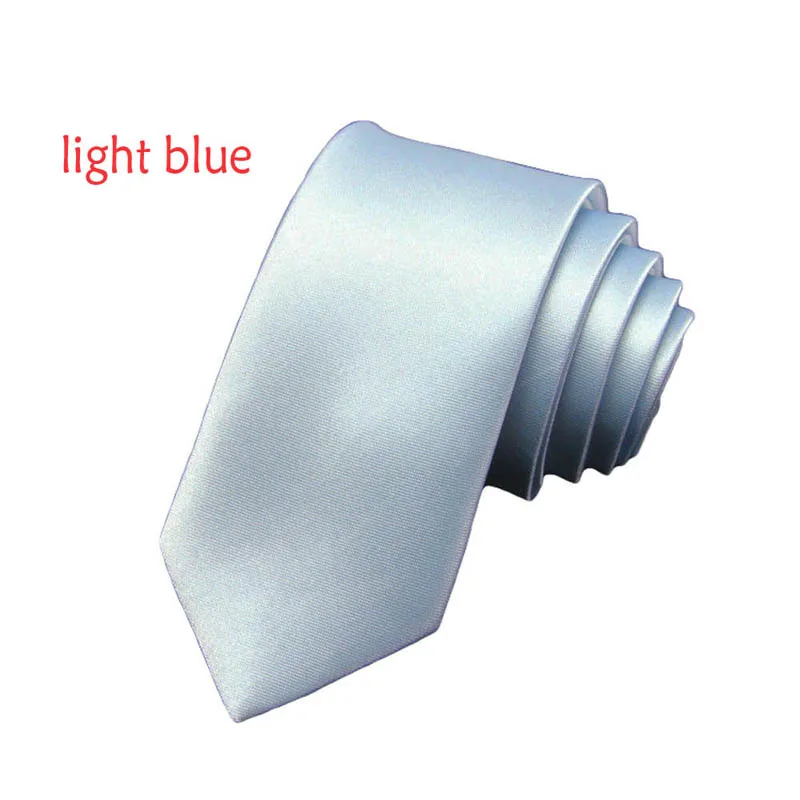Light blue Модные однотонные шейный галстук Для мужчин узкие галстуки классические нормальный 5 см Neckwqear черный, красный желтый Узкий Тонкий галстук-бабочка для Бизнес Вечерние - Цвет: Light blue