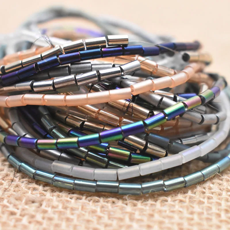 

95pcs 5*2.5mm Seed Beads Czech Cylindrical Glass Beads For Jewelry Making DIY Necklace Bracelets Earring Crystal Loose Beads