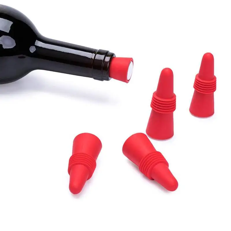 1 шт. творческий Силиконовые Красное вино пробкой пива Стекло бутылки пробки