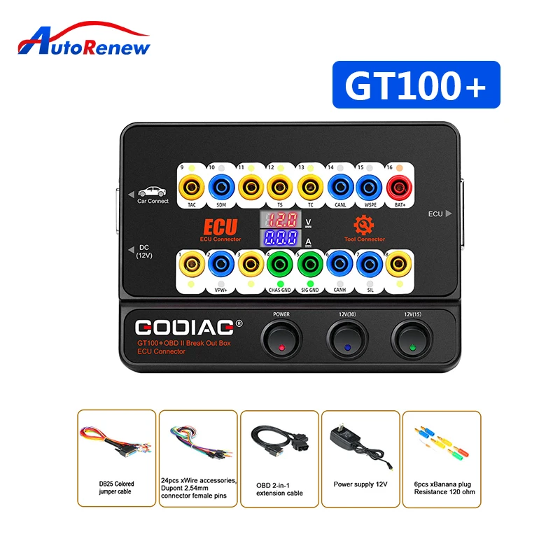 

Godiag GT100 + GT100 Pro OBDII разъем блока управления ECU с электронным дисплеем тока автоматический диагностический инструмент Программирование для BMW