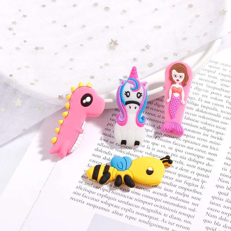 10 шт. ПВХ резиновые изображением русалки купальный костюм в виде единорога