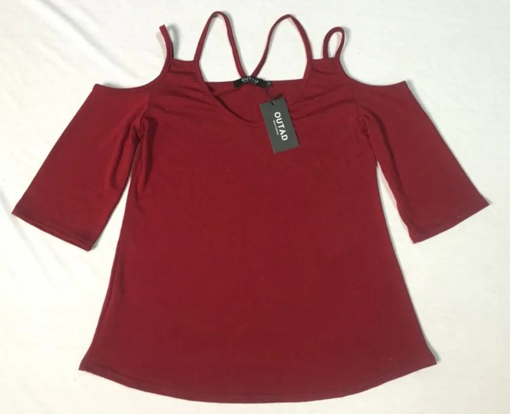 Новинка Женская Удобная дышащая футболка с v образным вырезом и вырезами на