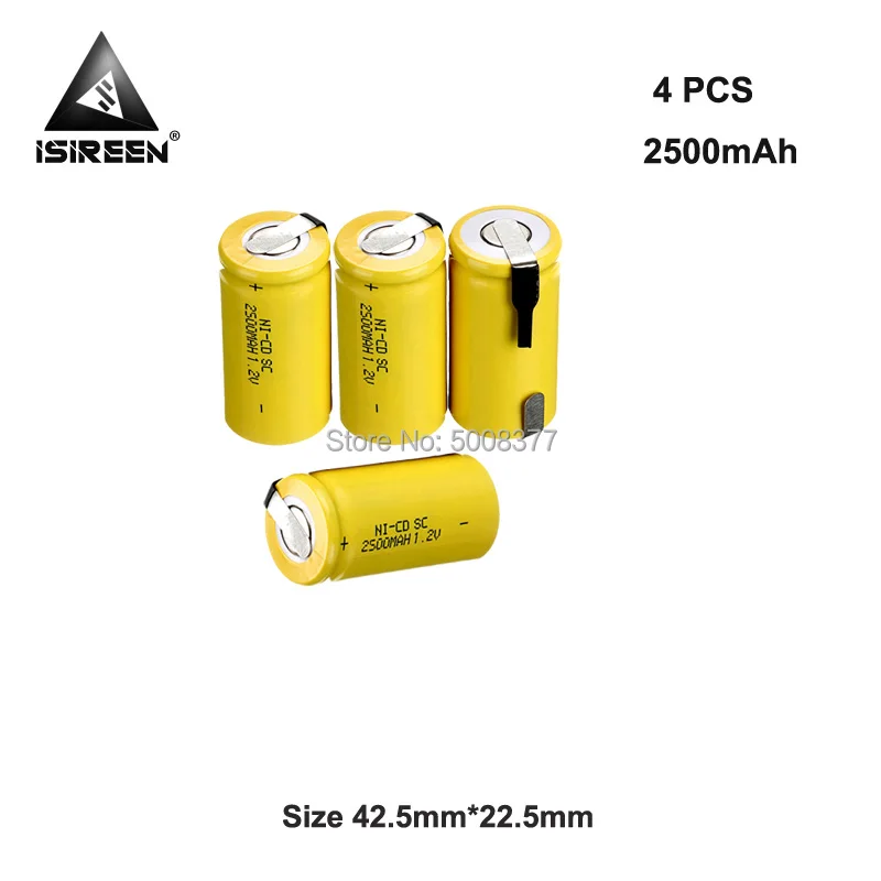 2500 мАч 1 2 в SC никель-кадмиевые аккумуляторы аккумуляторные батареи сделай сам