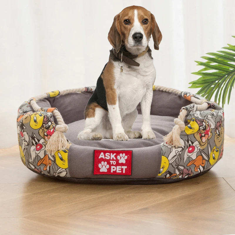 

Cartoon thickened dog kennel kennel pet bed cat house big dog dog bed pet supplies puppy dog cushion pad recliner sofa