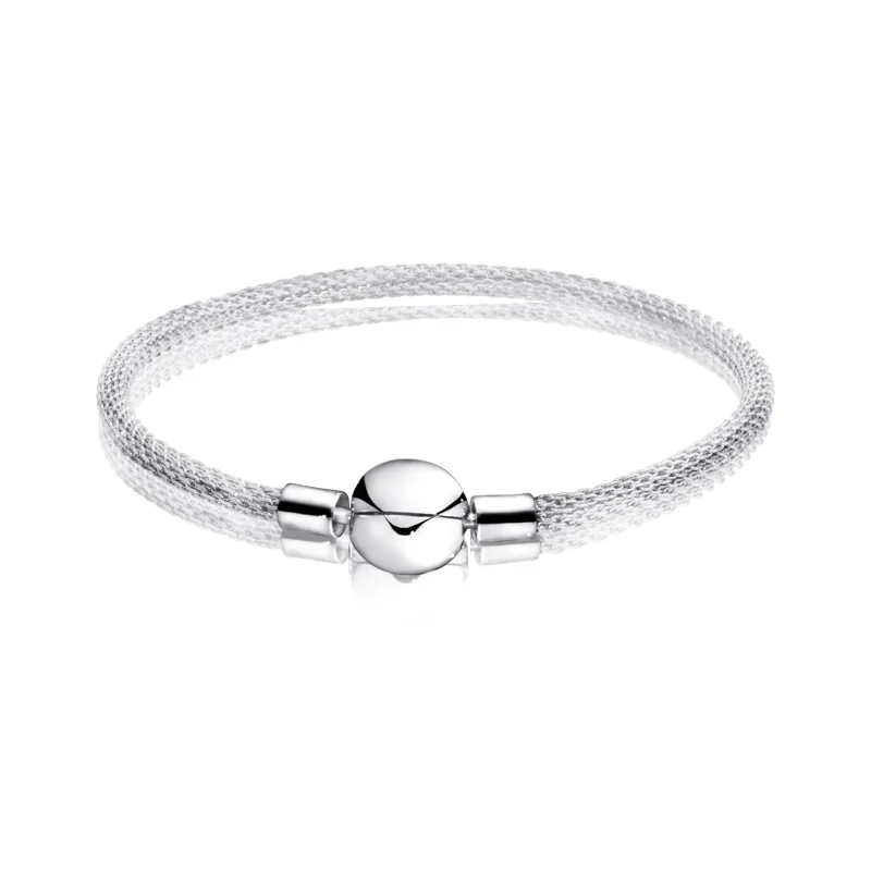

Special offer 100% s925 solid silver Golden color rose golden color Snake Chain Bracelet Mesh Bracelet leather Lady