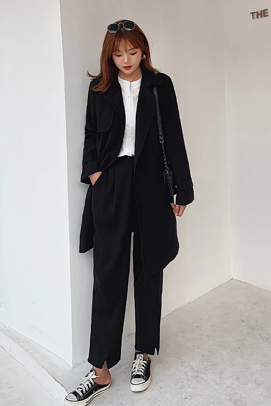 

Women's Autumn Long Trench Coat 2021 Autumn And Winter Plus Size Women's Mid-length Loose Cardigan Long Sleeve Trench Coat