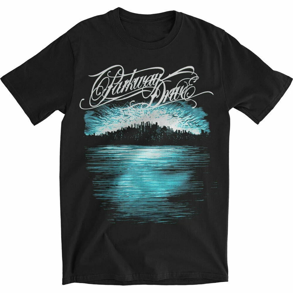 Parkway Drive мужская темно синяя Skyline (Slimfit) облегающая футболка Черная модная