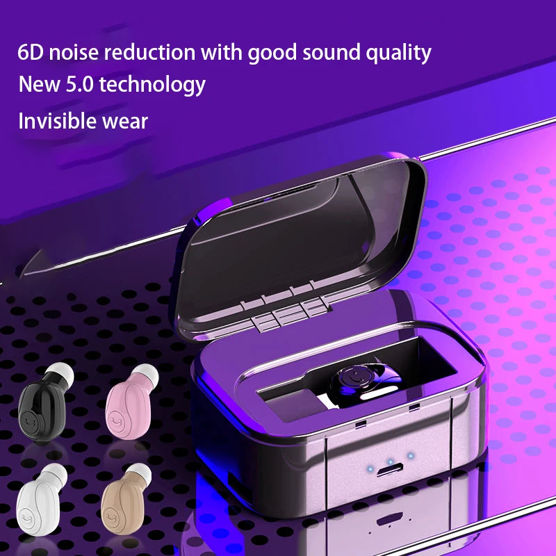 Беспроводная bluetooth гарнитура с одним ухом миниатюрные ультрамаленькие