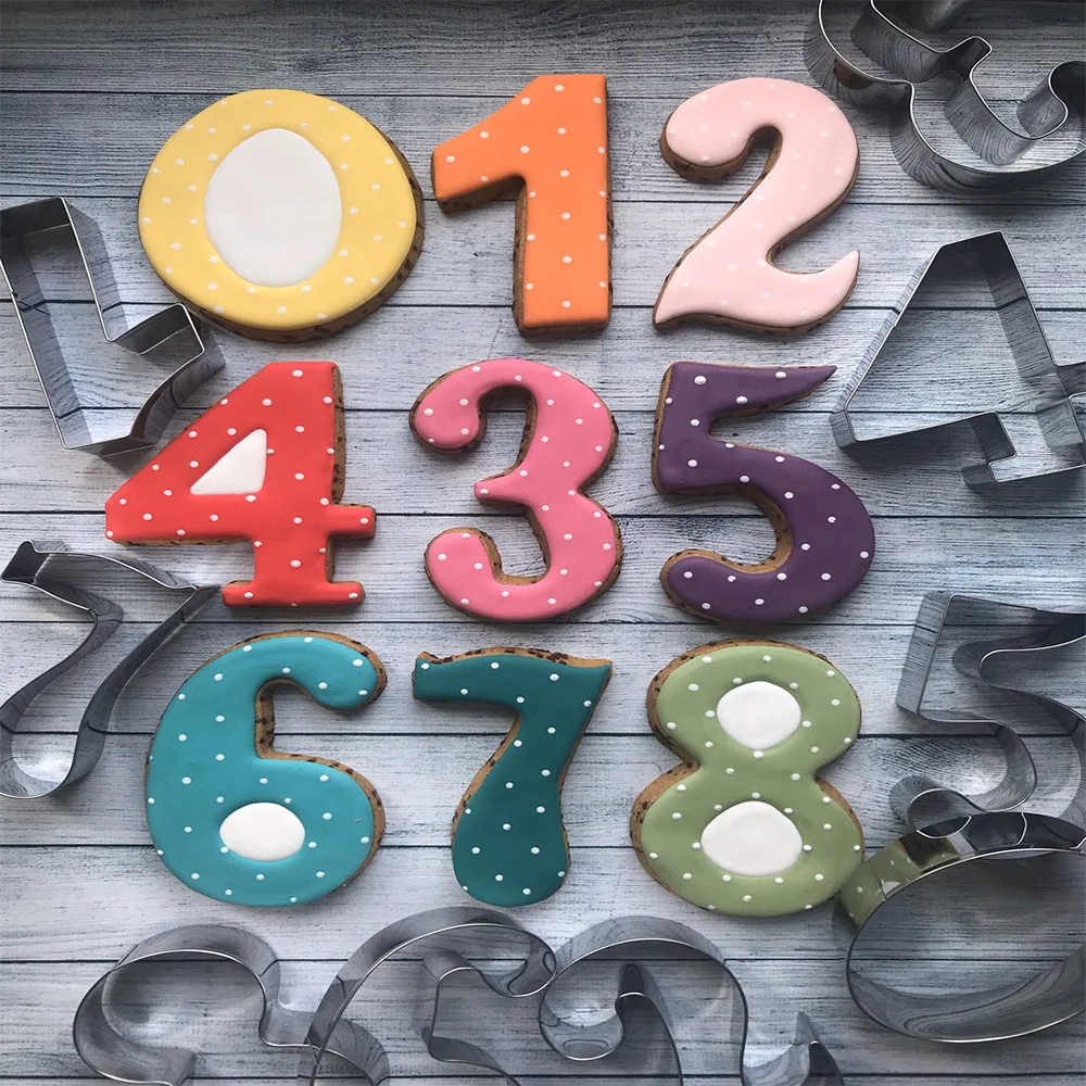 Резак для печенья LILIAO Number 2 из нержавеющей стали форма печенья/сэндвичей/хлеба