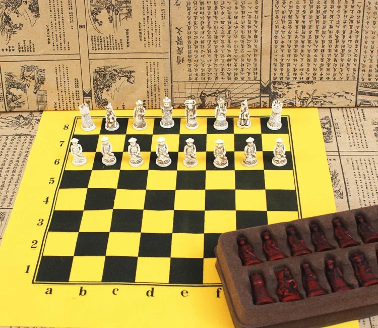 Antique Chess Pieces PVC Chessboard Qing Pawn Chessman Figurines Lifelike Characters Child Gifts Board Game | Спорт и развлечения