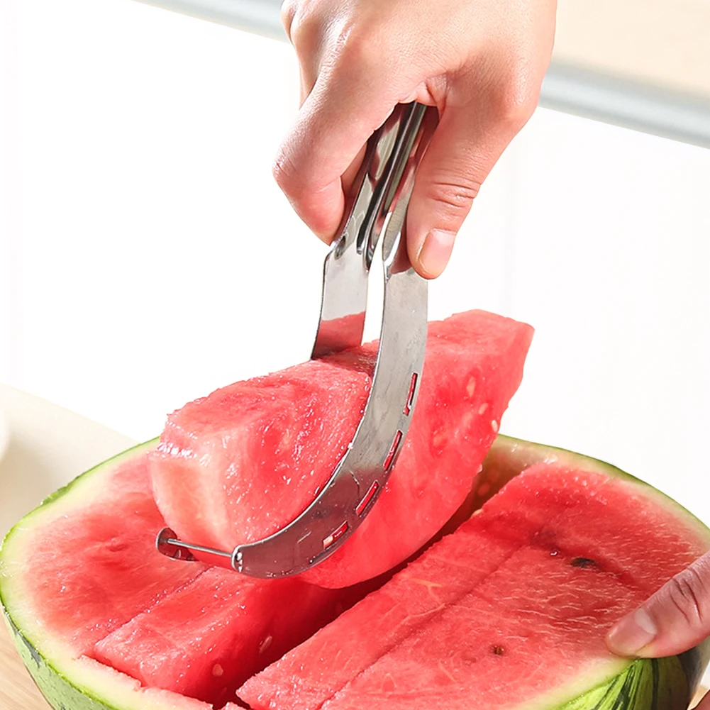 

Watermelon Slicer Carving knife Stainless Steel Cutter Fruit Scoop Slicer Tools for Hami melon Pitaya Watermelon Kitchen Tools