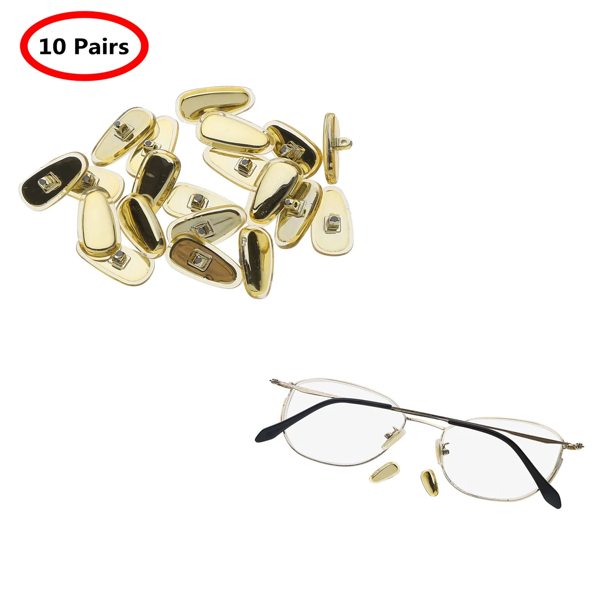 10 пар мягких силиконовых носоупоров для очков противоскользящие винты