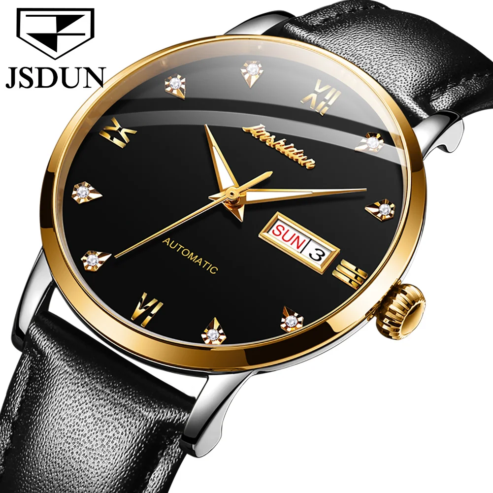 

JSDUN Men's Mechanical Watch Men Sapphire Automatic WristWatch Waterproof Luminous Fashion Creative Simple Relogio Masculino