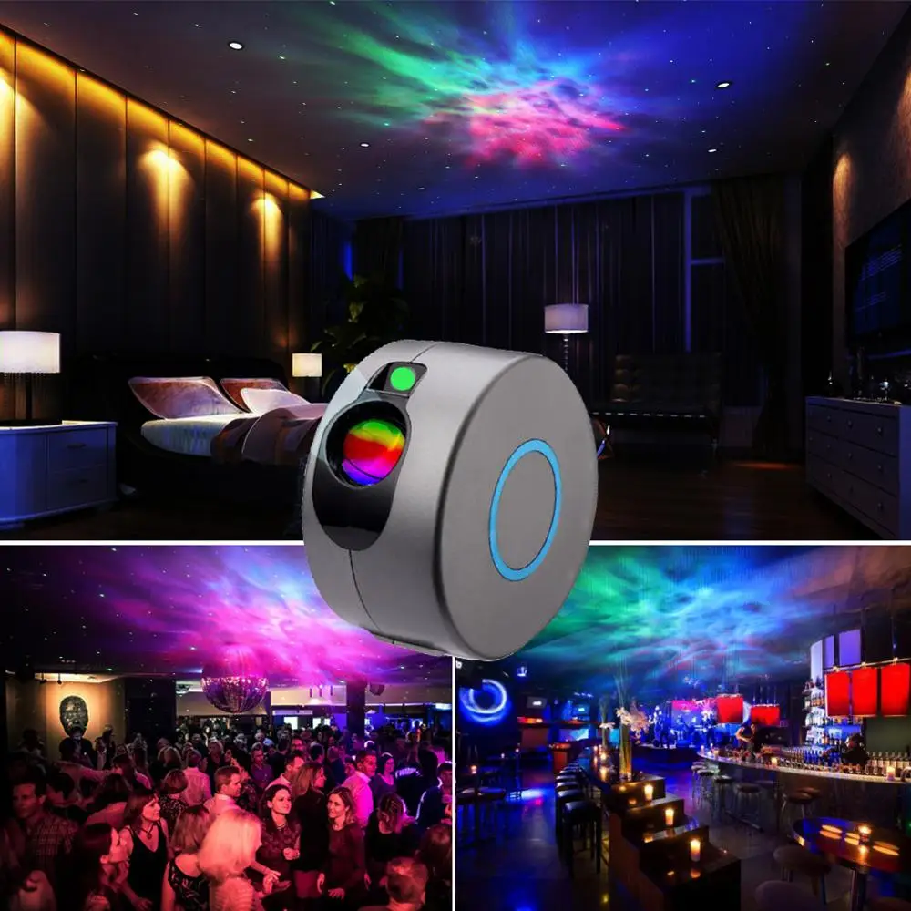 New Remote Starry Sky Projector LED Nebula Cloud Night liight Ocean Waving Light 360 Degree Rotation Lamp for Kids Gifts | Лампы и