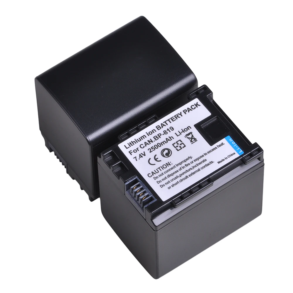 2500 мА/ч 7 4 V BP 819 BP819 Батарея для Canon 808 809 827 HF200 HF20 HG21 HG20 FS200 FS21 HFM41 HFM400 FS300 FS100.|Цифровые