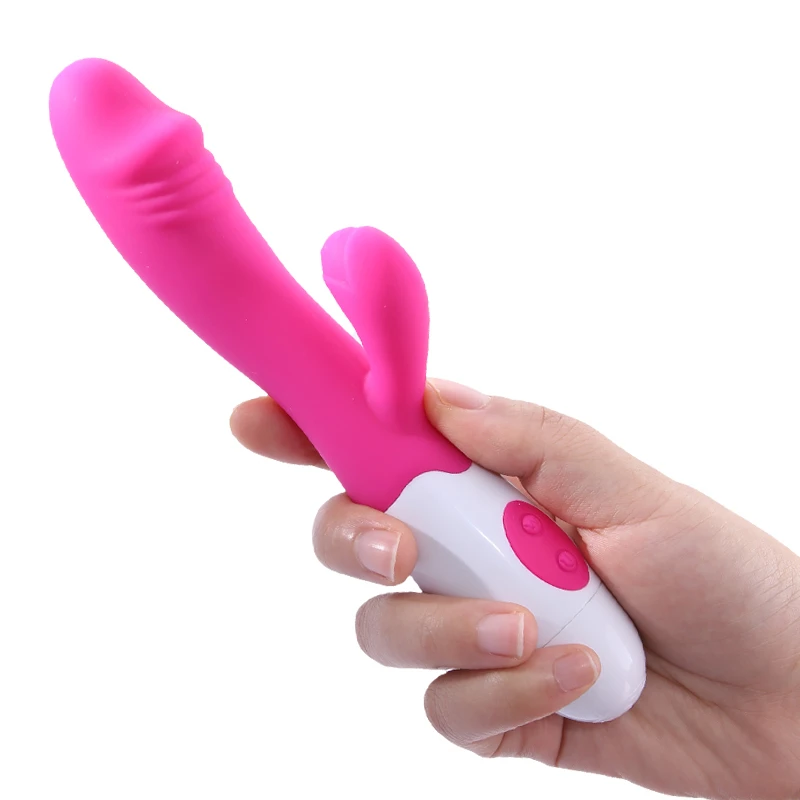 Вибратор кролик для точки G женщин двойная вибрация силиконовый