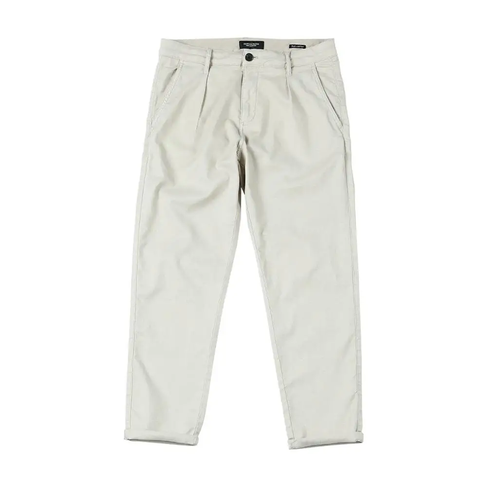 Мужские повседневные брюки SIMWOOD летние штаны из хлопка и льна длиной до щиколотки