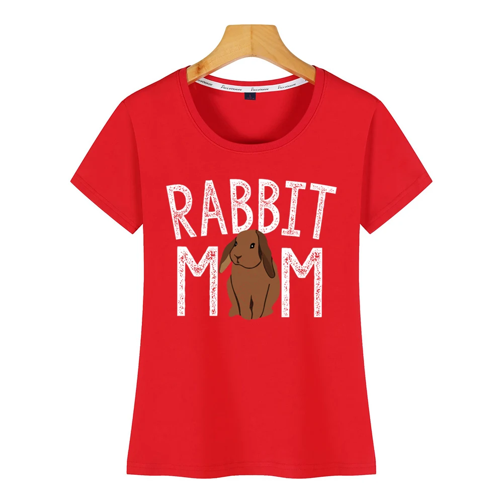 Tops T Shirt Women rabbit mom bunny lovers animal pet owners mama Funny Inscriptions Print Female Tshirt | Женская одежда