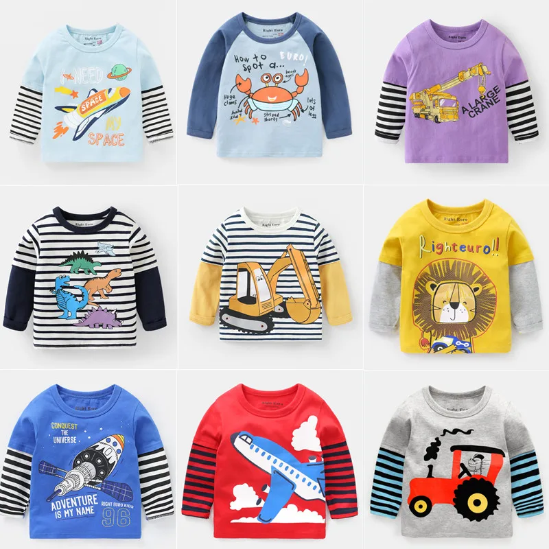 2021 autumn  children's clothing boys Boys T Shirt Long Sleeves Kids  sweatshirt child's cotton clothes boys t shirt