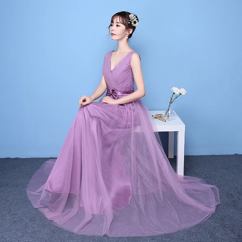 Элегантное платье подружки невесты в бургундском стиле розовый Vestido Azul Marino гость