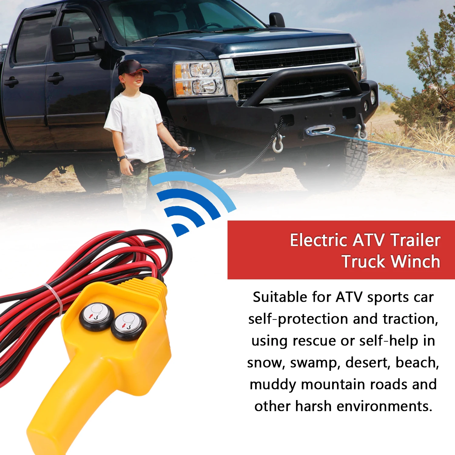 Электрическая лебедка для прицепа грузовика 500 фунтов 10 м|Инструменты и