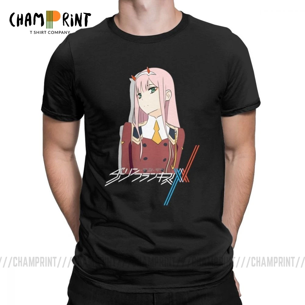 Darling In The Franxx DarliFra Zero Two футболка для мужчин футболки с короткими рукавами 100%