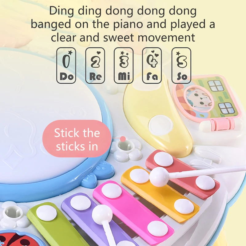 

Early Educational Study Activity Center Music Game Infants Musical Instrument Learning Table Baby Toys Piano Kids Children Gift