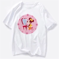 innovate disney painted minnie and sister duck women t shirts cute round neck cartoon female tshirt summer top clothes transport