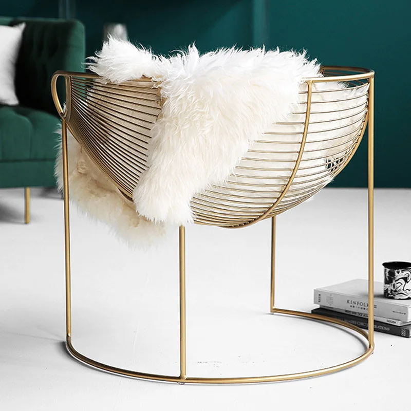 Креативный золотой полый железный стул для гостиной скандинавский отдыха| |