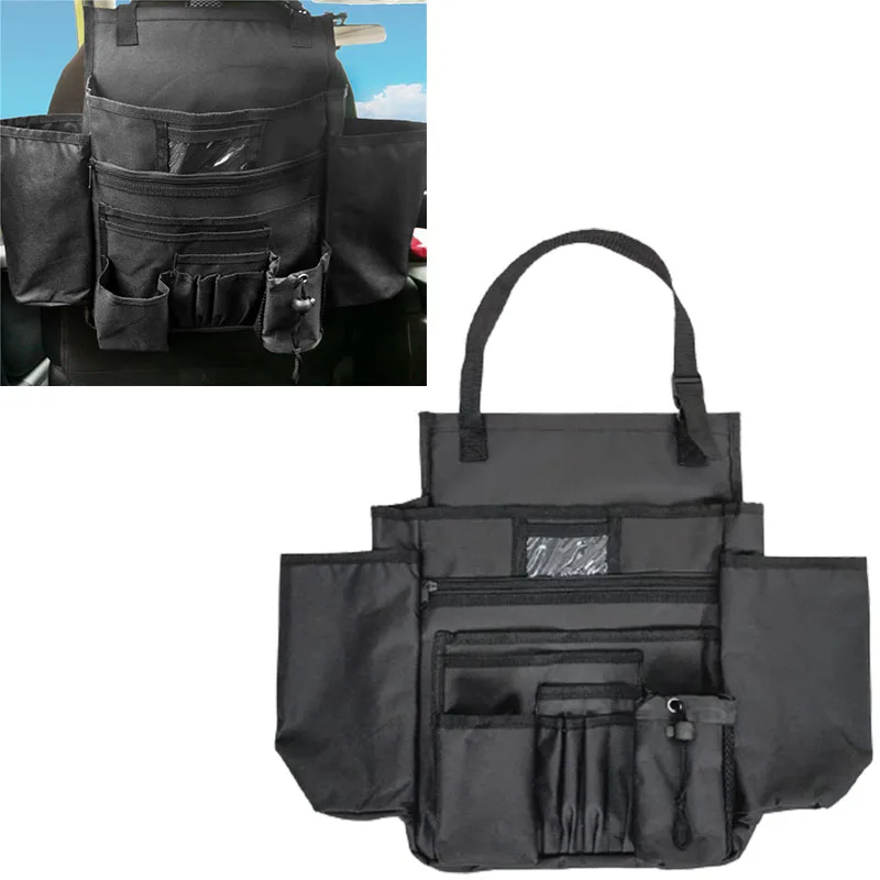 

Car Seat Organizer Multi Pocket Water Bottle Holder Portable Front Passenger Seat Storage Bag For Travel Office Accessories